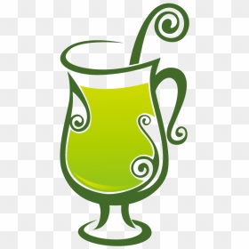Cup Clipart Green Coffee - Greentea Cartoon, HD Png Download - green tea cup png