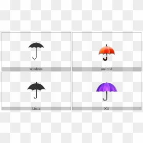 Umbrella On Various Operating Systems - Umbrella, HD Png Download - rain umbrella png