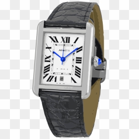 Watch Accessory,brand,watch - Cartier Leather Watch Mens, HD Png Download - watch clipart png