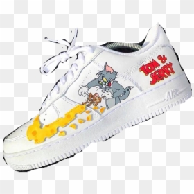 Custom Air Force 1 Tom And Jerry, HD Png Download - adidas shoes png