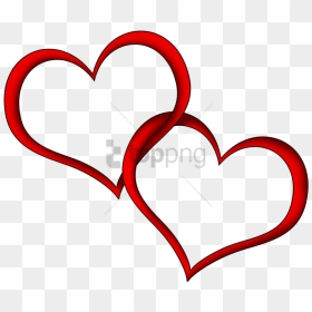 Free Png Download Heart Outline Couple Red Png Images - Heart Images Png Hd, Transparent Png - wedding symbol png