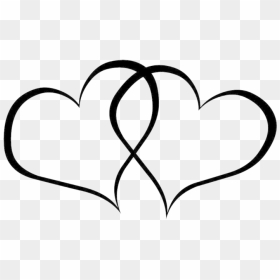 Wedding Heart Png Clipart - Clip Art Hearts Black And White, Transparent Png - wedding symbol png