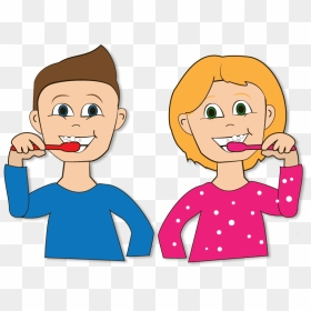 Transparent Teeth Png - Kids Brushing Teeth Clipart, Png Download - vhv