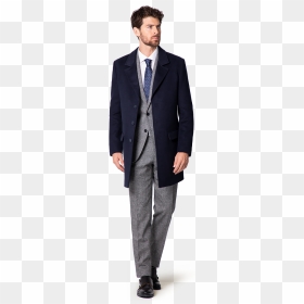 Mens Overcoat With Suit, HD Png Download - coat pant png