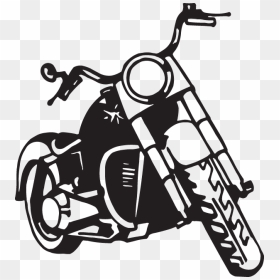 Motorcycle Harley-davidson Silhouette Drawing Clip - Motorcycle Drawings Harley Davidson, HD Png Download - motorbike clipart png