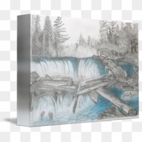 Non Copyright Waterfall Drawings, HD Png Download - water falls png
