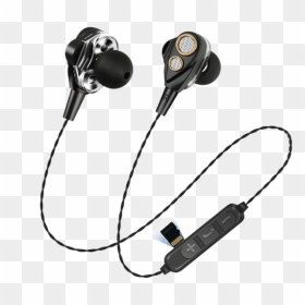 Bluetooth Headset Ear Phone Plug In Headphones Double - Smn 15 Dual Dynamic Driver Earphones Price, HD Png Download - earphone png image