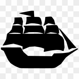 Pirate Ship Clipart Black And White , Png Download - Black And White Pirate Ship Clip Art, Transparent Png - ship clipart png