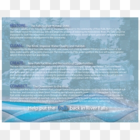 Restore - Clean - Create - Connect C - D, HD Png Download - water falls png