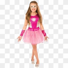 Kids Spider-girl Pink Tutu Dress Costume - Pink Spider Costume Kids, HD Png Download - kids dress png