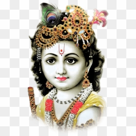 Lord Krishna Face - Lord Krishna Png Hd, Transparent Png - lord venkateswara face png