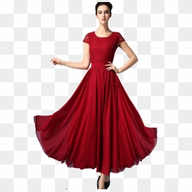 Girl In Gown Png, Transparent Png - ladies dress png