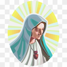 Jesus Christ Mother Mary Png - Virgin Mary With Flowers Hd, Transparent Png - mother mary png
