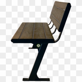 Garden Bench Png Side View, Transparent Png - park chair png