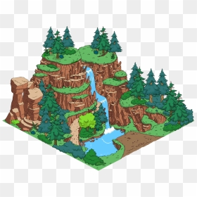 Transparent Water Fall Png - Los Simpsons En Parque Yellowstone, Png Download - water falls png
