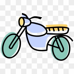 Vector Illustration Of Dirt Bike Motorcycle Or Motorbike - Dirt Motorbike Clip Art, HD Png Download - motorbike clipart png