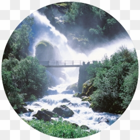 Sirkel Bru - Kleivafossen, HD Png Download - water falls png