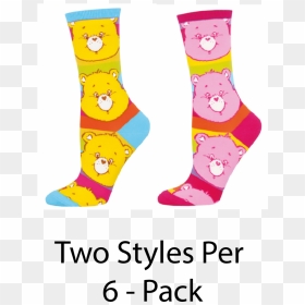 Ladies Care Bears Funshine & Cheer Socks - Sock, HD Png Download - ladies dress png