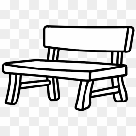 Wooden Park Bench Vector Image - Bench Clipart Black And White, HD Png Download - park chair png