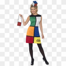 Adult Rubik"s Cube Costume - Rubix Cube Fancy Dress, HD Png Download - ladies dress png