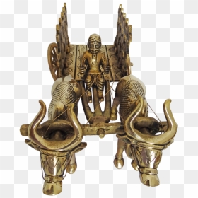 Decorative Brass Open Jalli Bullock Cart Showpiece, - Statue, HD Png Download - lord venkateswara face png