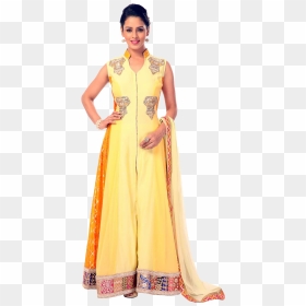 Chanderi Anarkali Suit Free Png Images - Anarkali Suit Png, Transparent Png - ladies dress png