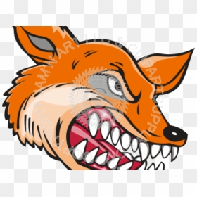 Teeth Clipart Fox - Mean Fox, HD Png Download - teeth clipart png