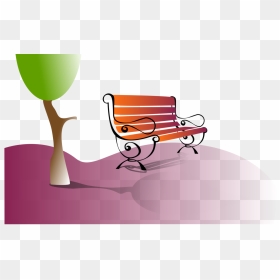 Text,brand,graphic Design - Clipart Tree And Bench Png, Transparent Png - park chair png