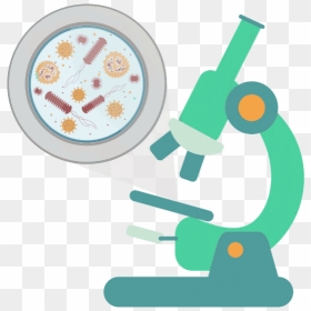 Blood Test With Microscope - Blood Under Microscope Cartoon, HD Png Download - microscope clipart png