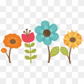 Flowers Set Of Cut Files For Scrapbooking - 4 Flower Clipart, HD Png Download - flowers png files