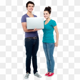 Standing With Laptop Png, Transparent Png - real estate images png