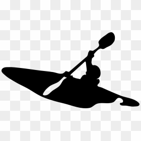 And Clip Art Canoing - Black And White Kayak Clip Art, HD Png Download - canoe png