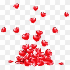 Red Hearts - Bunch Of Hearts Png, Transparent Png - heart png hd