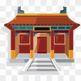 Ancient Chinese Temple Clipart Graphic Freeuse Library - Traditional Chinese House Illustration, HD Png Download - temple png images