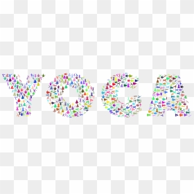Yoga Typography Prismatic Clip Arts - Portable Network Graphics, HD Png Download - yoga clipart png