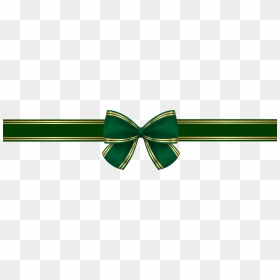 Green Gold Bow Png Clip Art Image - Green Ribbon And Bow, Transparent Png - gold bow png
