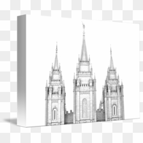Salt Lake Temple Spire Art Latter Day Saints Temple - Temple Square, HD Png Download - temple png images