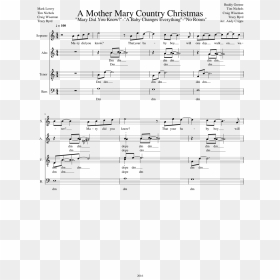 A Mother Mary Country Christmas Sheet Music Composed - Sheet Music, HD Png Download - mother mary png