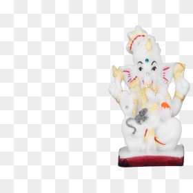 White Marble Pagdi Ashirwad Ganesh For Car, House, - Figurine, HD Png Download - pagdi png