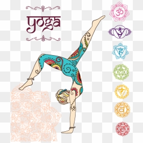 Lotus Position Mandala Yoga Color Free Png Hq Clipart - Chakra Drawing, Transparent Png - yoga clipart png