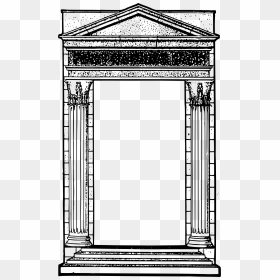Roman Temple Frame Clip Arts - Roman Frame Clip Art, HD Png Download - temple png images