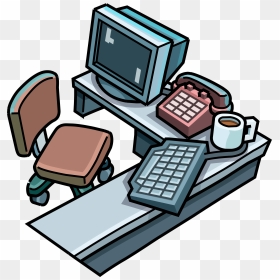 Codes Cheats And Secrets October Cp Computer - Club Penguin Epf Furniture, HD Png Download - furnitures png