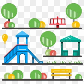 Transparent Organized Clipart - Park Facilities Clipart, HD Png Download - park chair png