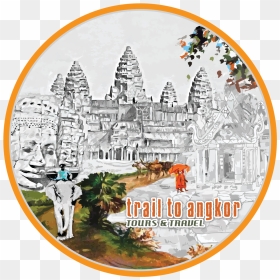 Trailtoangkortours & Travel - Angkor Wat, HD Png Download - hindu temple png