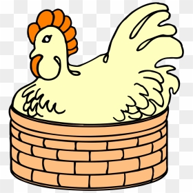 Hen In Basket Svg Clip Arts - Basket Clip Art, HD Png Download - hen png images