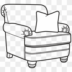 7790-10 - Armchair Clipart Black And White, HD Png Download - park chair png