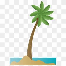 Palmera De Mar Png, Transparent Png - beach coconut tree png