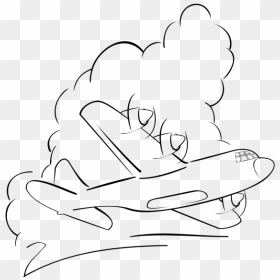 Flying Herk In The Clouds Png Clip Arts - Airplane Drawing With Clouds, Transparent Png - white clouds vector png
