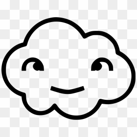 Cloud Weird Eyes Happy - Cloud With Face Png, Transparent Png - white clouds vector png