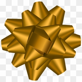 Gold Bow Png Transparent, Png Download - gold bow png